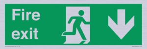 Fire Exit Down Arrow